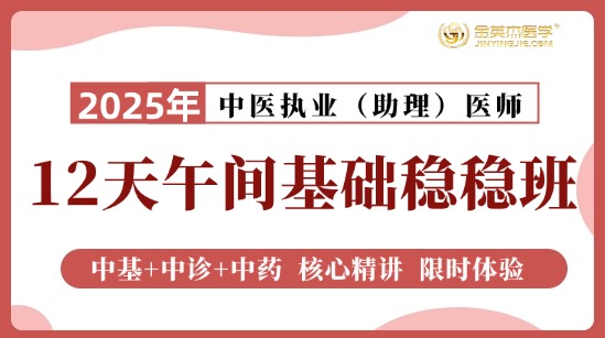 2025年中医执业医师12天午间笔试基础稳稳班