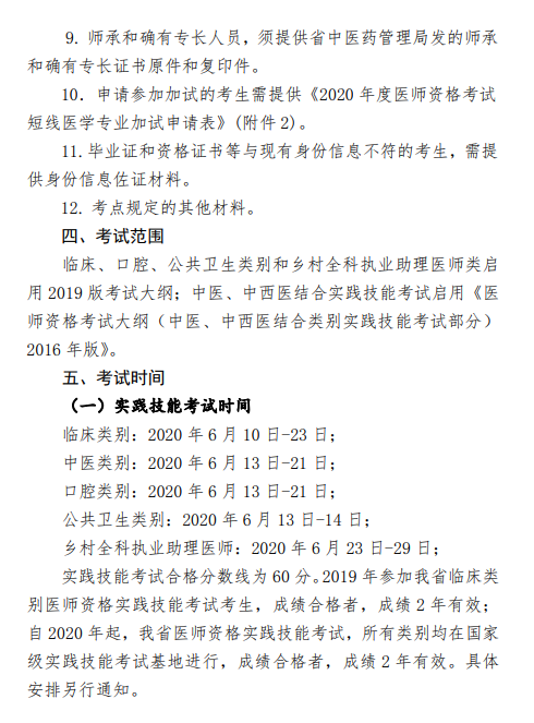 2020医师资格报名