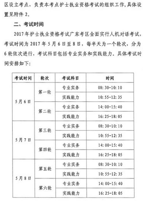 关于2017年护士执业资格考试考务工作安排的通知